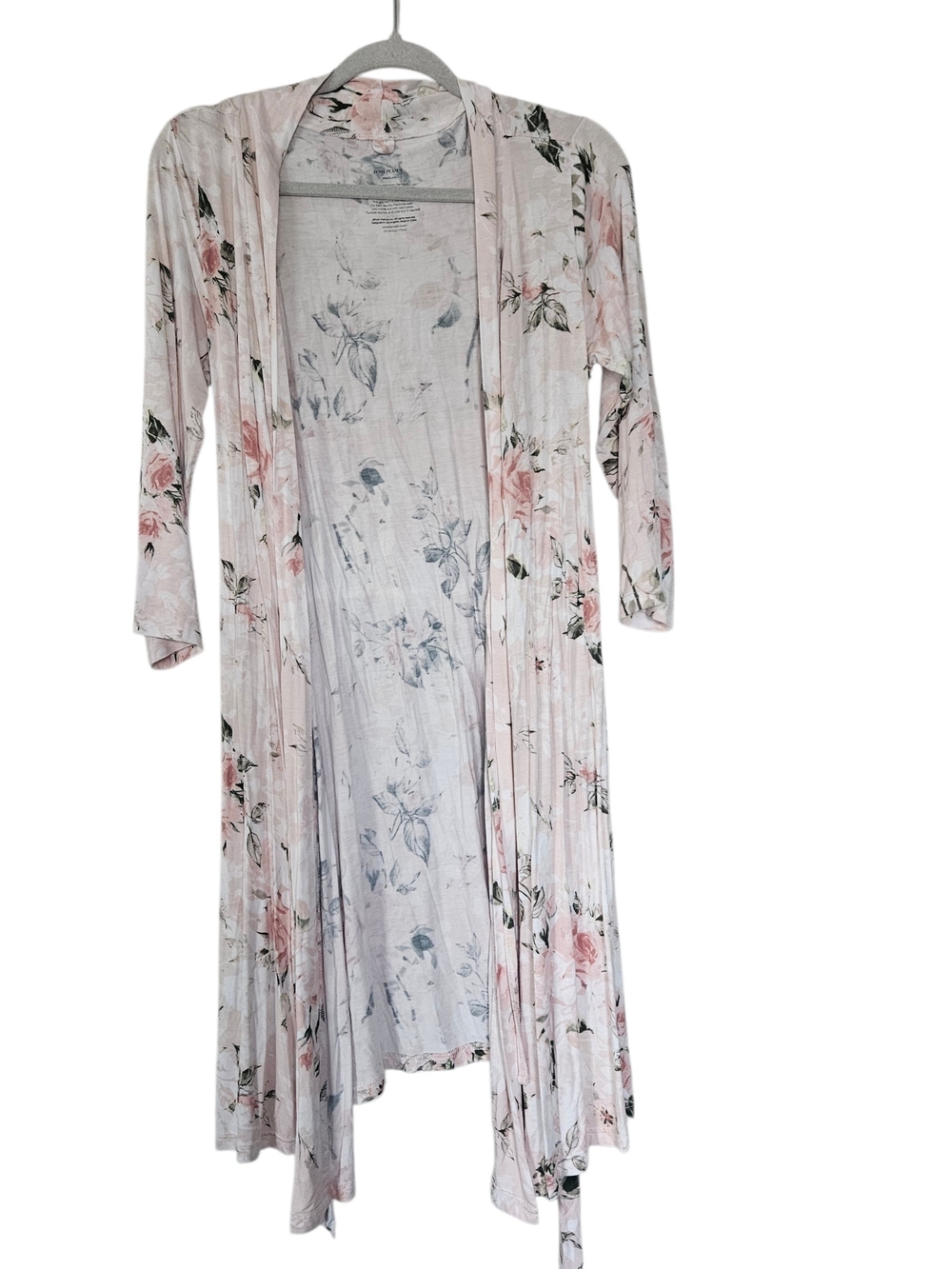 Posh Peanut Pink Floral Long Sleeve Robe Size M